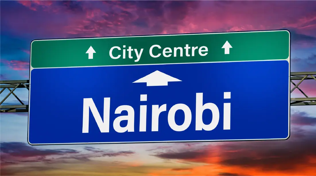 Sign of Nairobi City Centre