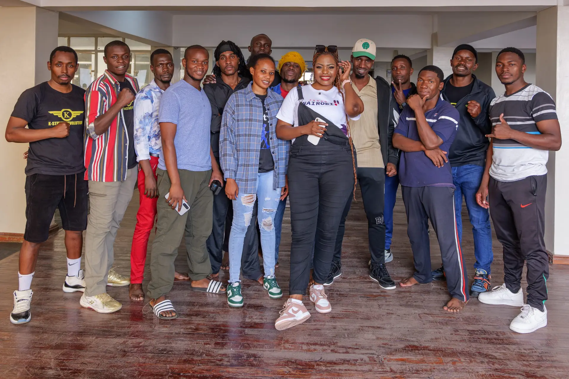 Agent Bavo and the K-Stunts Revolution crew posing together